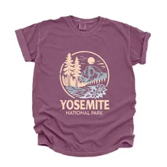Simply Sage Market レディース トップス Tシャツ グラフィック Simply Sage Market Yosemite National Park TwoToned Circle Womens Garment Dyed Graphic TS