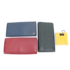 まとめ 4点 セット バーバリー コーチ ポーター レザー 長財布 二つ折り ウォレット 本革 ブランド メンズ REM DQ4-7【中古】