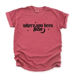 Simply Sage Market レディース トップス Tシャツ グラフィック Simply Sage Market Where You Been Loca Womens Garment Dyed Graphic TShirt Crimson クリムゾン