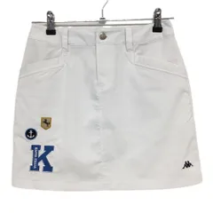 カッパ スカート 白 複数ワッペン  レディース  ゴルフウェア Kappa