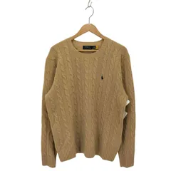 ポロラルフローレン POLO RALPH LAUREN スモールポニー刺繍 カシミヤ混 ウール ケーブルニット メンズ JPN：L 