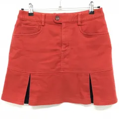 アディダス スカート レッド×黒 ボックスプリーツ  レディース L/G ゴルフウェア adidas