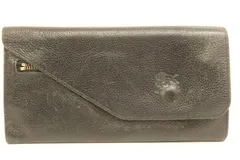 【中古】 IL BISONTE メンズ長財布 -- 長財布 IL BISONTE -- 黒 ブラック ロゴ
