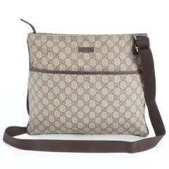 グッチ GGスプリーム 141198 レザー ショルダーバッグ 斜め掛け メッセンジャー ビジネス 通勤 トート メンズ RWM DS18-7【中古】