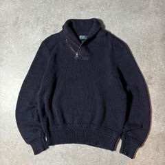 AMOMENTO ネイビー ハーフジップニット M - メルカリ