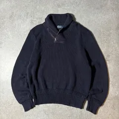 1990s “Polo Ralph Lauren” Zip Cotton Knit Sweater