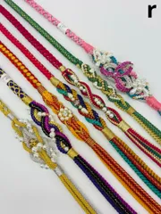 振袖用帯締め 飾り付き 7本おまとめ出品 正絹 r