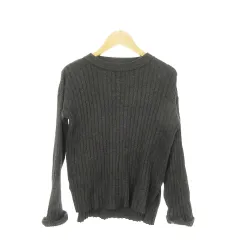ザラ ZARA KNITWEAR winter collection ニット セーター クルーネック 長袖 リブ サイドスリット 袖口折返し なめらか 女の子 ガールズ 9 グレー /AH5