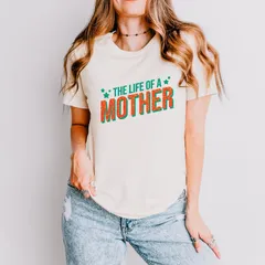 Simply Sage Market レディース トップス Tシャツ Simply Sage Markethe Life Of A Mother PuffGlitter Womenshort Sleeve Tee Cream クリーム