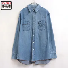 90s vintage Wrangler デニム ウエスタンシャツ メンズ XL~サイズ相当 ビッグサイズ オーバーサイズ