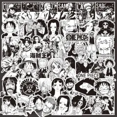ONE PIECE 黒白 ステッカー シール 82枚