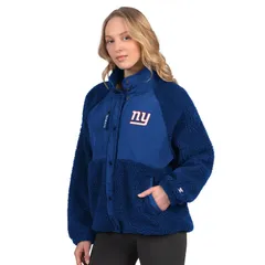 スターター レディース アウター ジャケット・ブルゾン Womenstarteroyal New York Giants On the Ball Sherpa Jacket Gia Blue ブルー