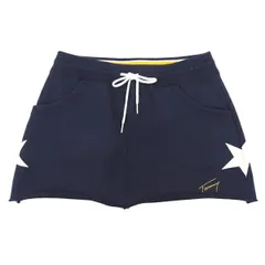 TOMMY HILFIGER トミー ヒルフィガー スター柄 サイズS コットン スウェット生地　ミニ スカート レディース ネイビー YB0095 【中古】
