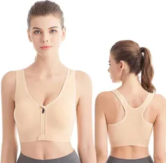[RosaSolFeliz] スポーツブラ スポブラ ブラジャー レディース ブラジャー ノンワイヤー インナー 揺れない ホールド フィット サポート ブラ 下着 スポーツ 体育 引き締め ヨガ ランニング ウォーキング ジム フィットネス [肌色] [M]