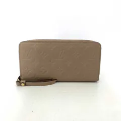 ルイヴィトン ジッピーウォレット ベージュ 長財布 ラウンドファスナー ABランク モノグラムアンプラント M69034 中古
