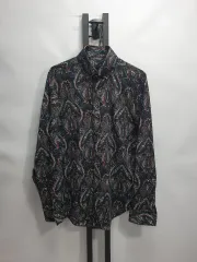 プリティ グリーン シャツ ベイズリー パータン 長袖 シャツ 3