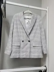 H&M チェック ダブル ジャケット