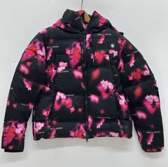 ※送料無料※ PEARLY GATES パーリーゲイツ レディース Nyストレッチリップストップ エアーサーキュレーション ダウンブルゾン デジタルフラワー柄 表記サイズ1 囗G■