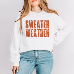 Simply Sage Market レディース トップス Tシャツ スウェット セーター グラフィック Simply Sage Market Sweater Weather Block Distressed Womens Graphic Sweatshirt