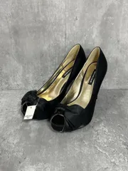 美品 NATURAL BEAUTY BASIC ナチュラルビューティーベーシック リボン 未使用品 ハイヒール パンプス size23.5ｃｍ/黒 ■■ レディースのサムネイル