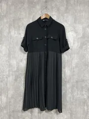 ZARA ザラ シースルー シャツ ロング Iライン ワンピース sizeXS/黒 ■◆ レディース