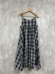 La−gemme ラジエム チェック柄 キャミソール ワンピース 紺 ■◆ レディース
