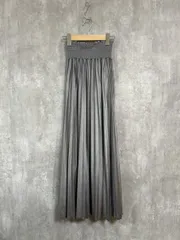 NATURAL BEAUTY BASIC ナチュラルビューティーベーシック ラメ フレア ミニ スカート sizeXS/グレー ◆■ レディース