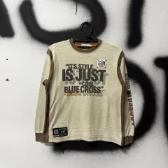 VTG ヴィンテージ スカル プリンティング チョコ バナナ バイカラー ロング スリーブ Tシャツ