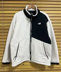 ニューバランス メンズ アイボリー フリースジップアップアウター 100