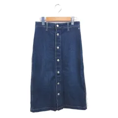 エージー AG ×ALEXA CHUNG コラボ デニム タイト スカート ロング 前開き 26 紺 インディゴ /TTのサムネイル