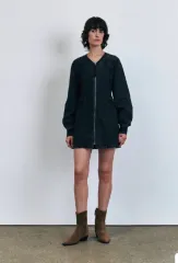 新品 KUME クメ ブラックデニム ジップアップ ONE PIECE 定価32万