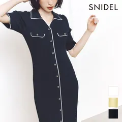 【即納】 スナイデル SNIDEL ワンピース 26春夏 フロントボタンニットワンピース 半袖 マキシ丈 Iライン swno261158