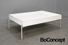 極美品 BoConsept(ボーコンセプト) chiva コーヒーテーブル(センターテーブル) 収納スペース付 ホワイト 北欧 デンマーク製25万030317のサムネイル