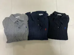 ポロ メンズ ケーブル編み ニット