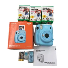 186000 通電確認のみ FUJIFILM フジフィルム チェキ　instax mini11 インスタントカメラ　箱入 スカイブルー