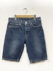 LEVI'S リーバイス 501 ハーフパンツ ダメージ加工 ボタンフライ ハーフ デニムパンツ sizeM/青 ■◆レディース