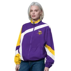 スターター レディース アウター ジャケット・ブルゾン ヴィンテージ Womenstarter PurpleGold Minnesota Vikings Vintage 1st Quarter Fulのサムネイル