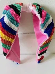 ビーズ装飾ヘアバンド