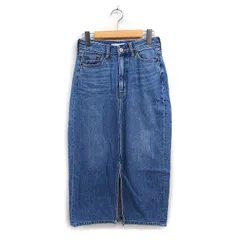 ミラオーウェン Mila Owen デニム タイトスカート スリット ロング丈 1 ライトブルー 青 /FT7