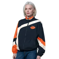 スターター レディース アウター ジャケット・ブルゾン ヴィンテージ Womenstarter NavyOrange Chicago Bears Vintage 1st Quarter FullZipのサムネイル