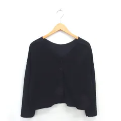 マカフィー MACPHEE トゥモローランド カーディガン ニット 切り替え Vネック 長袖 S 黒 ブラック /TT