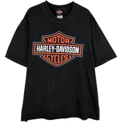 古着 00年代 ハーレーダビッドソン Harley-Davidson デカロゴ モーターサイクル バイクTシャツ USA製 メンズXL相当/eaa629657