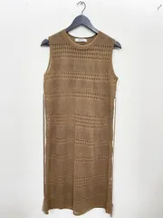 nano universe ナノユニバース 透かし編み スリット ワンピース size36(M)/茶 ■◇レディースのサムネイル