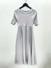 美品 PROPORTION BODY DRESSING プロポーションボディドレッシング リブ 切替 シアー ドッキング ワンピース sizePS/グレージュ ■◇レディース