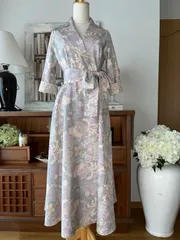 《専用》着物リメイク　大島紬　コートワンピース（お着物代含む）