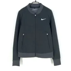 ナイキ レディース 秋冬 伸縮性 ジップアップ ジャケット チャコール 80 (HU43215)