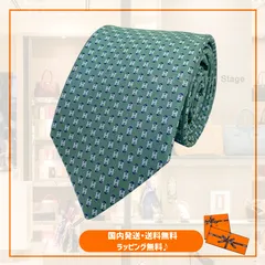国内完売商品【新品】 エルメス HERMES ネクタイ シルクツイルタイ 7cm《 OCEN H 》VERT / BLANC / MARINE 緑 白 紺 青 グリーン ホワイト ネイビー プレゼント ギフト メンズ 男性 H339414T 06