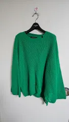 エゴイスト 後ろスリット 緑 コットンニット（315