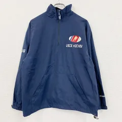 古着 used　BAUER　バウアー　アノラックパーカー　ハーフジッププルオーバージャケット　紺　ネイビー