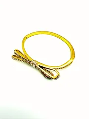 ★美品★kate spade new york バングル ブレスレット リボン ゴールド バングル N8-3-6